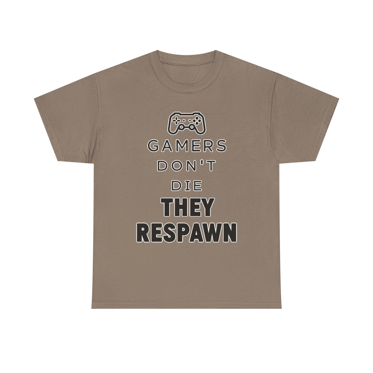 Gamers Don't Die They Respawn Tee — Funny Video Game Controller T‑Shirt