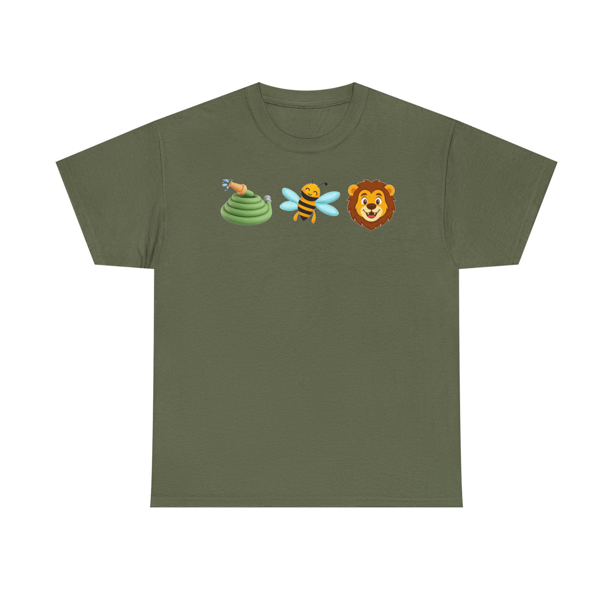 Emoji Safari Tee — Snake, Bee & Lion Graphic T-Shirt