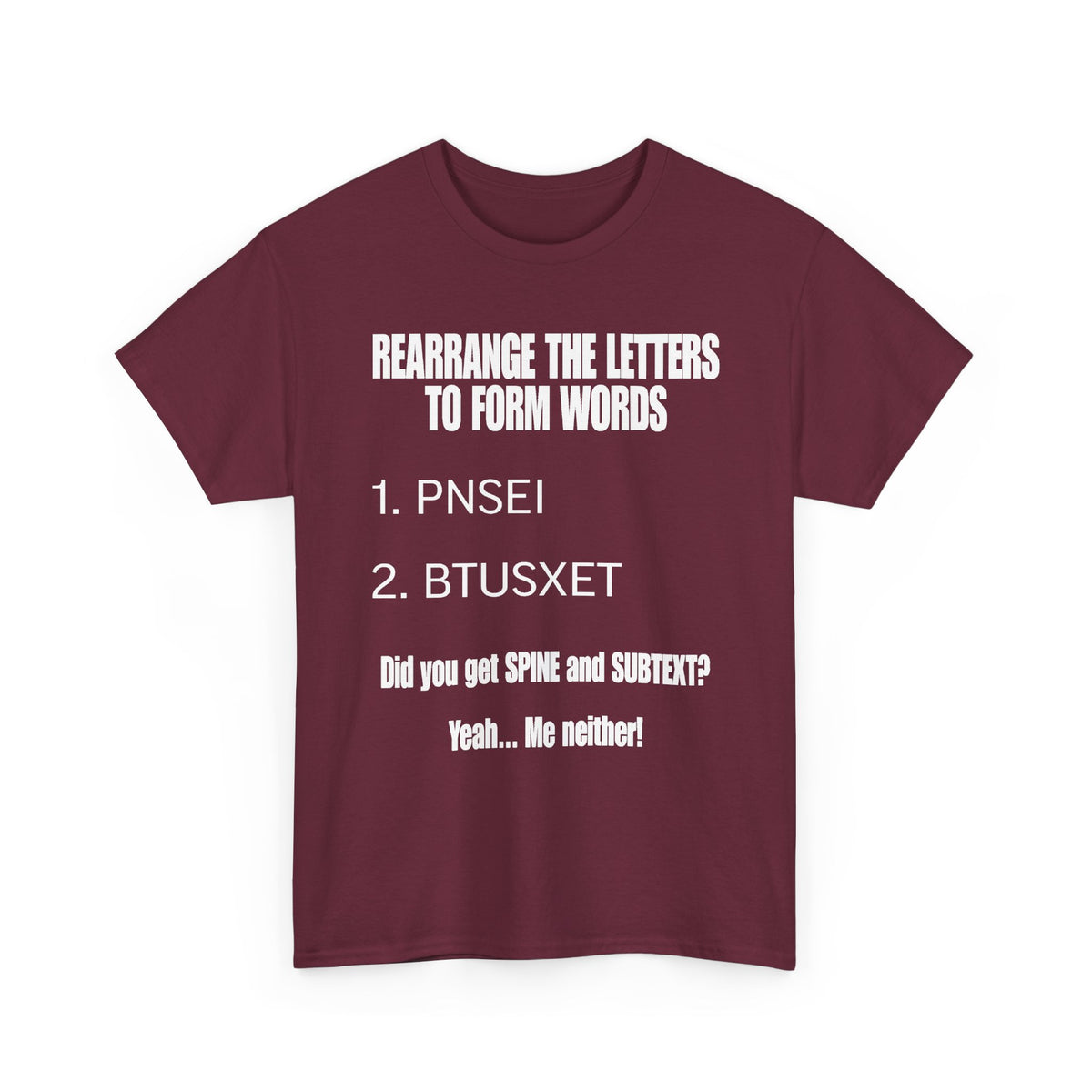 Funny Word Puzzle T-Shirt — "Rearrange the Letters" Brain Teaser Tee