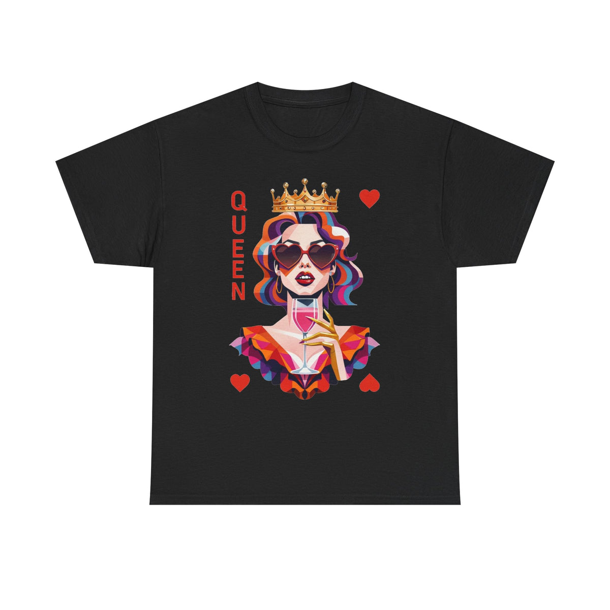 Queen Pop Art T-Shirt — Crowned Woman Graphic Tee