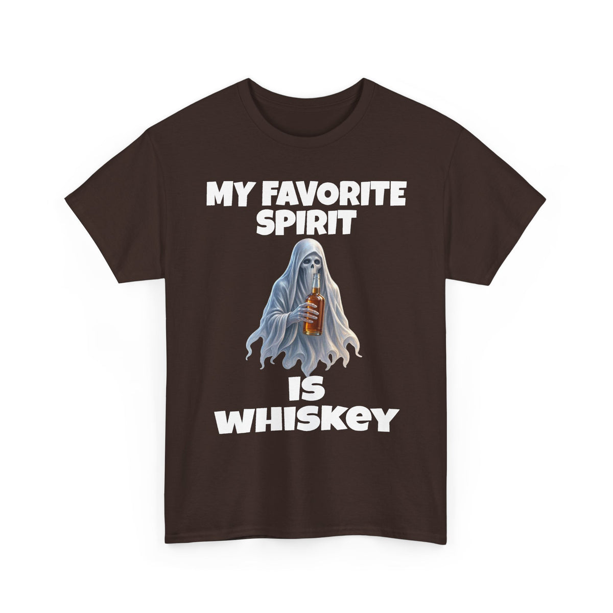 Halloween Whiskey Spirit T‑Shirt – 'My Favorite Spirit Is Whiskey' Ghost Graphic Tee