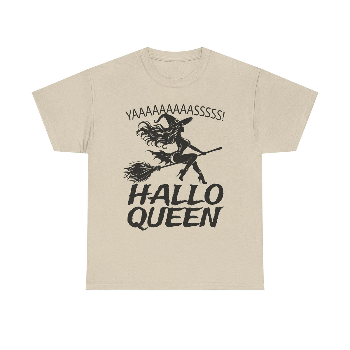 Hallo Queen Witch T‑Shirt — "YAAAAASSSSS!" Halloween Graphic Tee