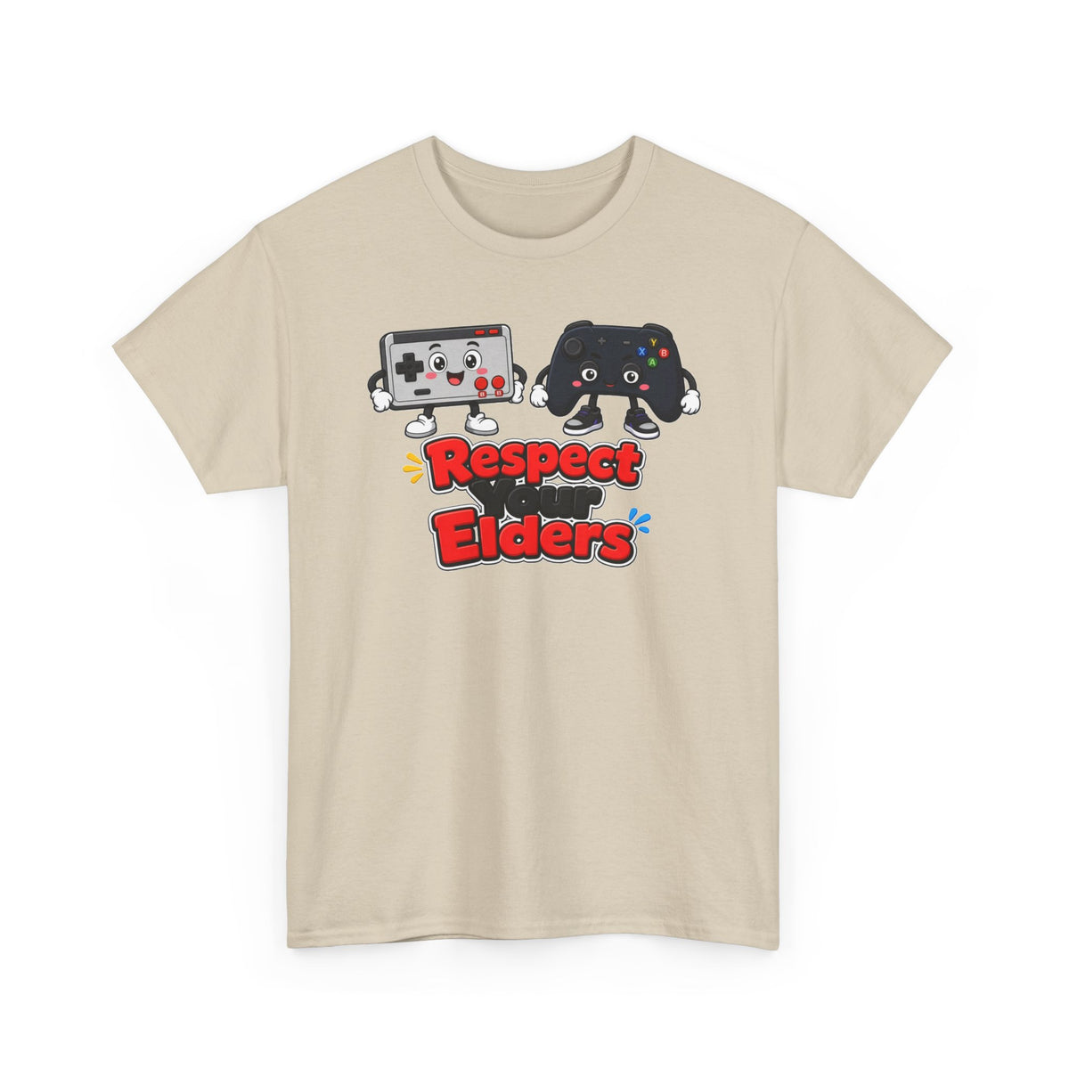 Respect Elders T-Shirt — Cute Retro Game Controllers Design