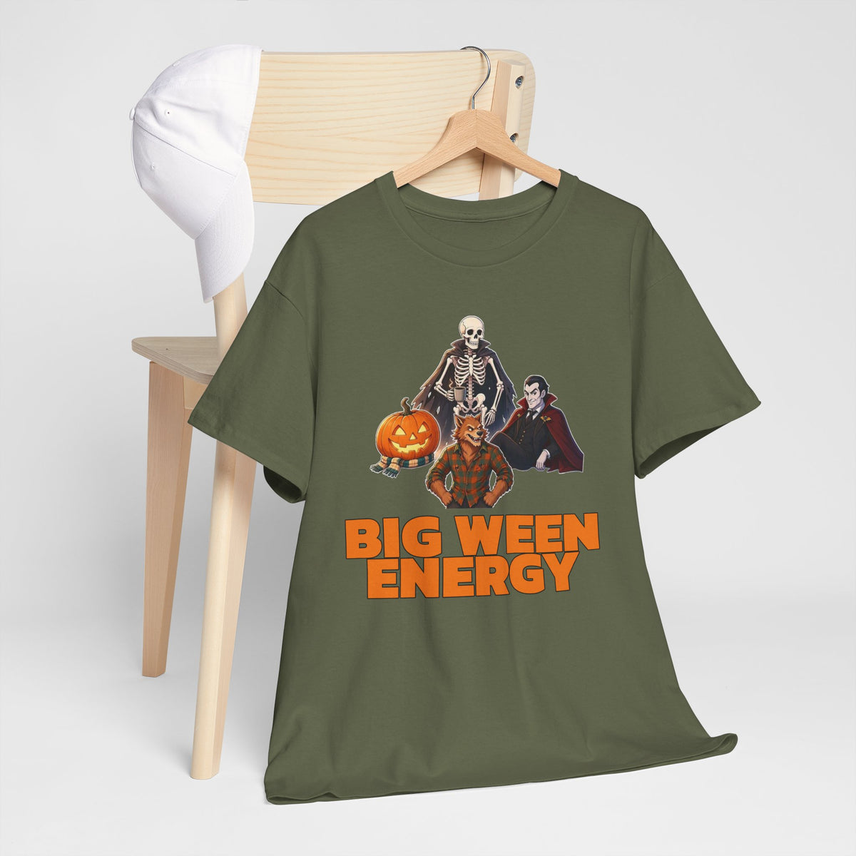 Big Ween Energy Halloween T‑Shirt — Skeleton, Pumpkin & Vampire Graphic Tee