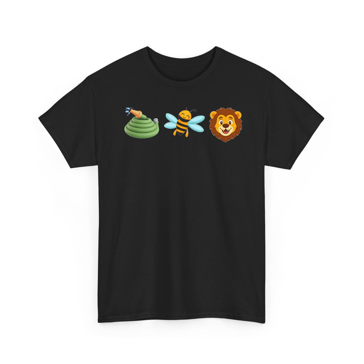 Emoji Safari Tee — Snake, Bee & Lion Graphic T-Shirt