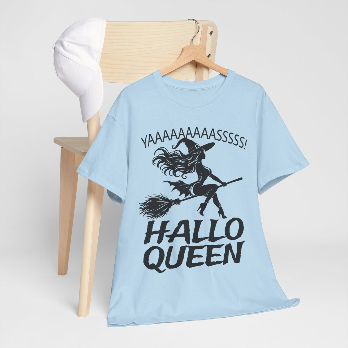 Hallo Queen Witch T‑Shirt — "YAAAAASSSSS!" Halloween Graphic Tee
