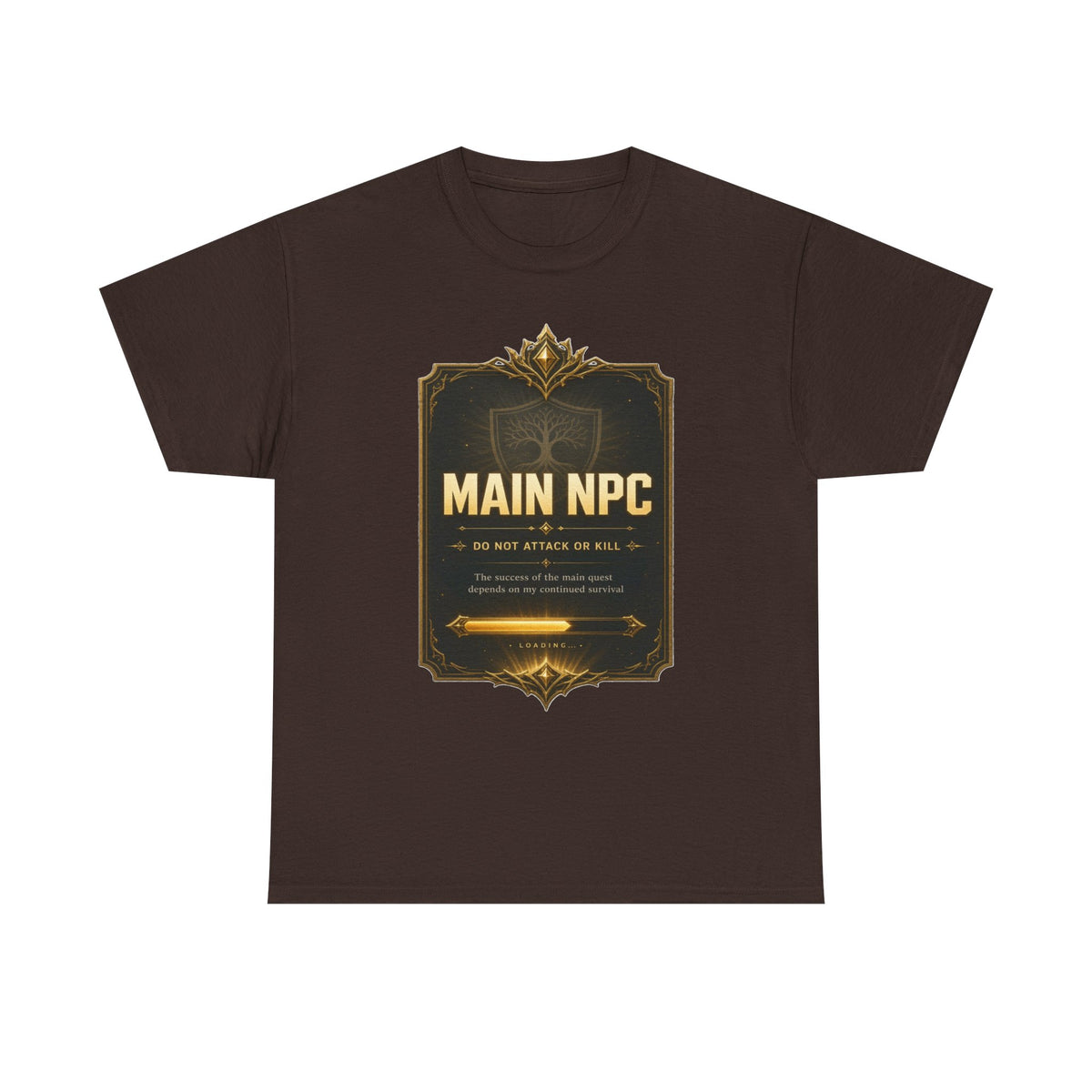 Main NPC T-Shirt — Retro RPG Gaming Tee ("Do Not Attack or Kill")