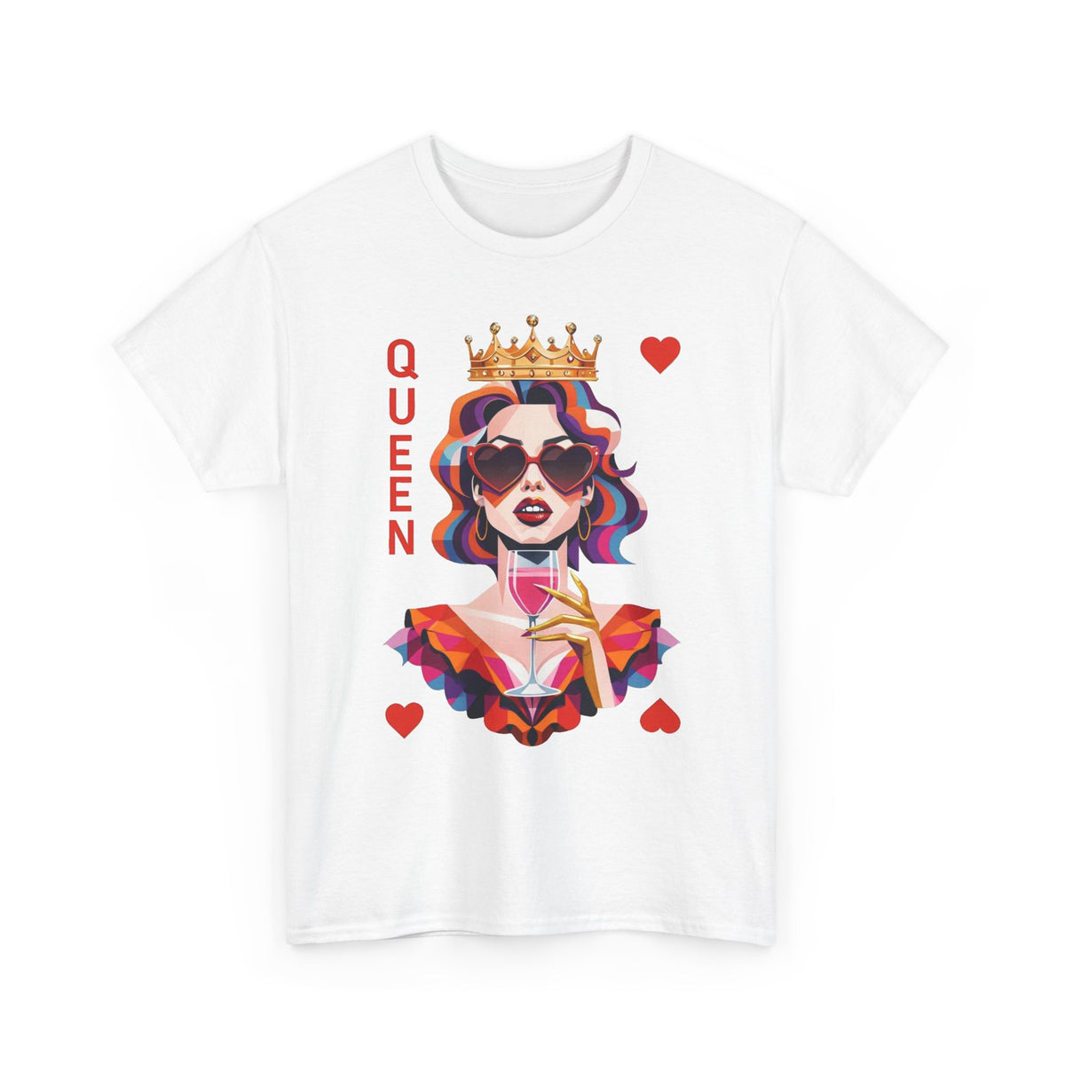 Queen Pop Art T-Shirt — Crowned Woman Graphic Tee