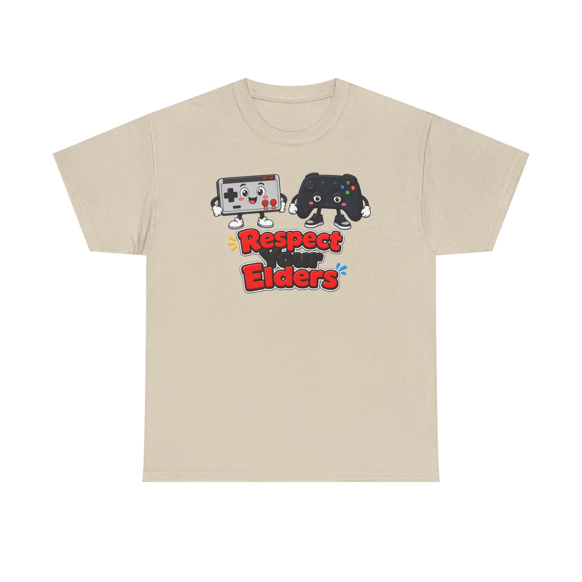 Respect Elders T-Shirt — Cute Retro Game Controllers Design
