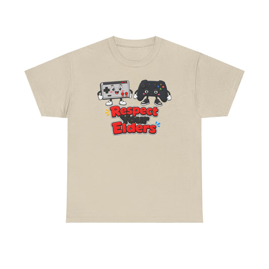 Respect Elders T-Shirt — Cute Retro Game Controllers Design