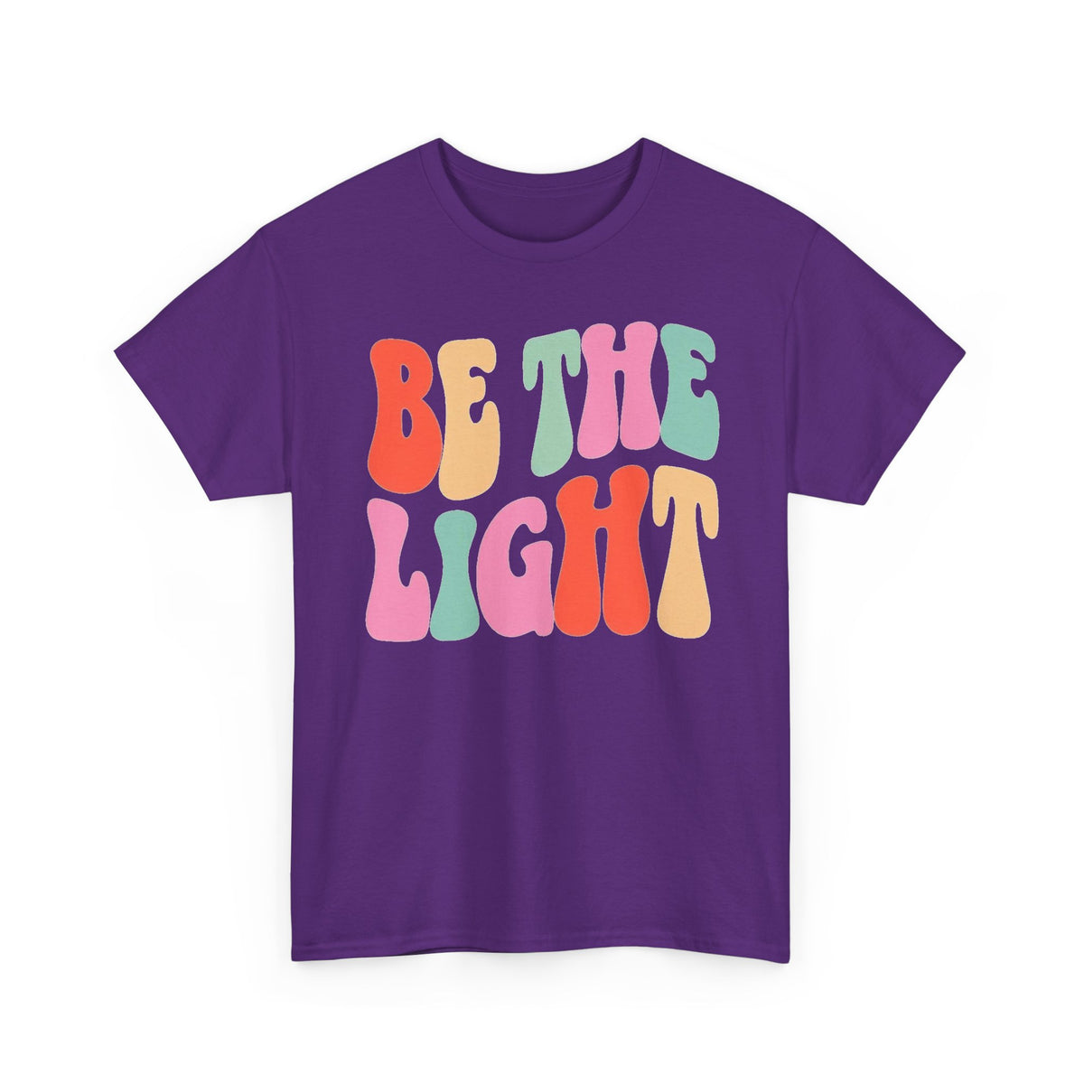 Be The Light T-Shirt — Retro Colorful Positive Message Tee