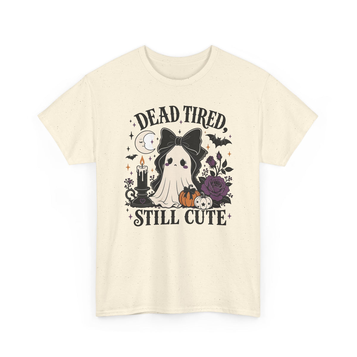 Dead, Tired, Still Cute Ghost Dog T-Shirt — Halloween Cute Gothic Tee