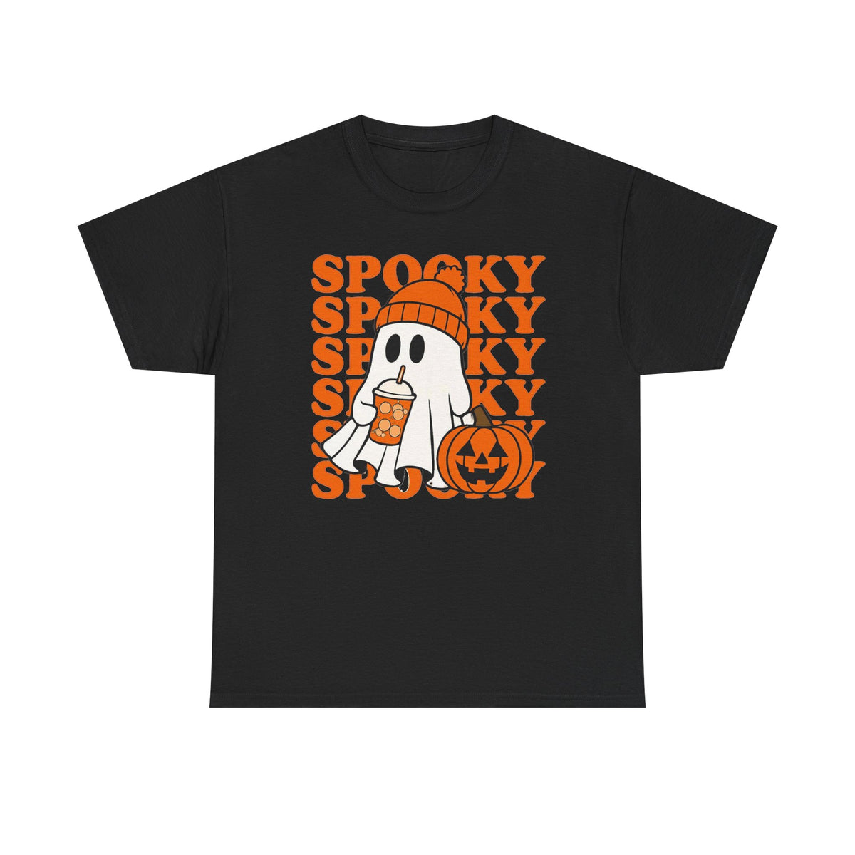 Spooky Ghost Pumpkin Tee — Halloween Graphic T-Shirt