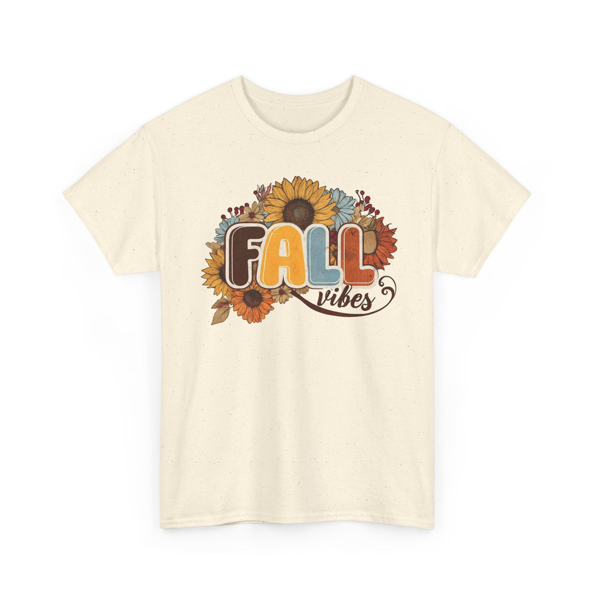 Fall Vibes Tee — Floral Sunflower Autumn Graphic Shirt
