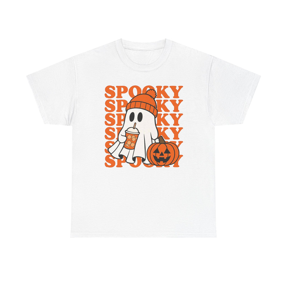 Spooky Ghost Pumpkin Tee — Halloween Graphic T-Shirt