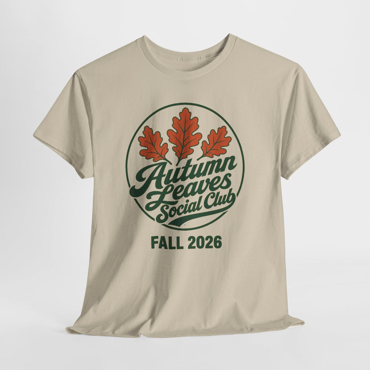 Autumn Leaves Social Club Tee — Fall 2026 Vintage Leaf Graphic T-Shirt
