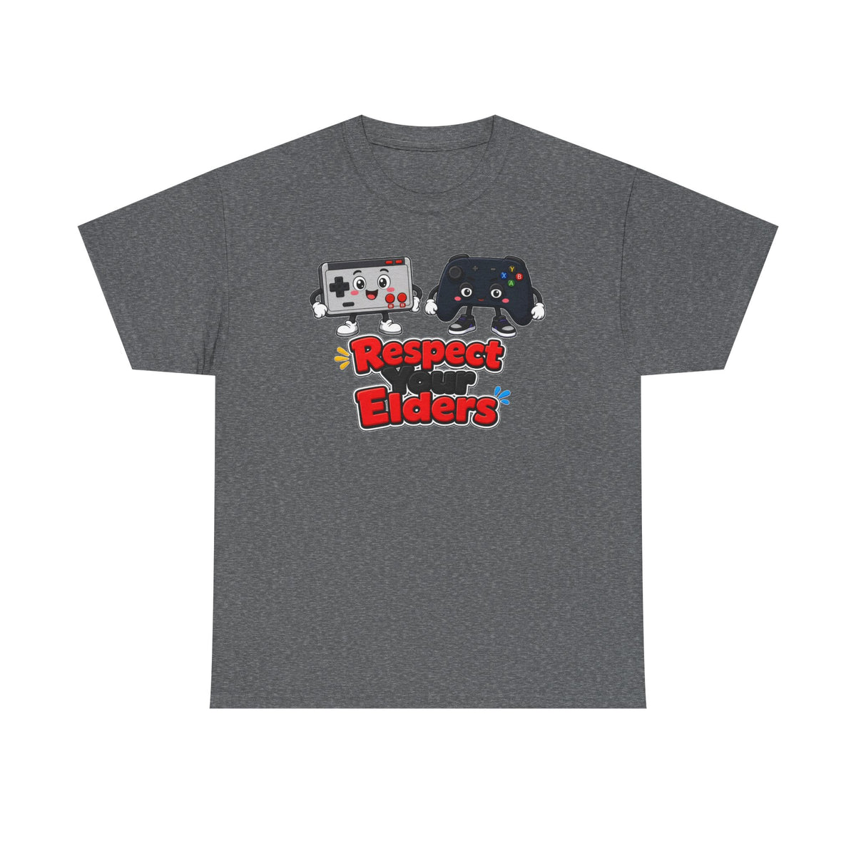 Respect Elders T-Shirt — Cute Retro Game Controllers Design