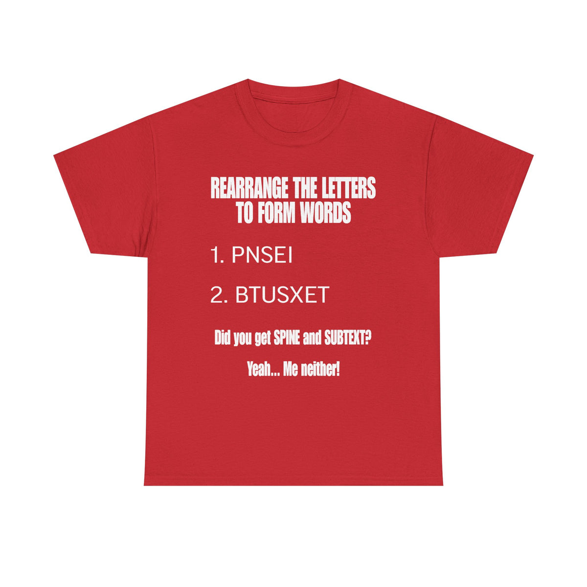 Funny Word Puzzle T-Shirt — "Rearrange the Letters" Brain Teaser Tee