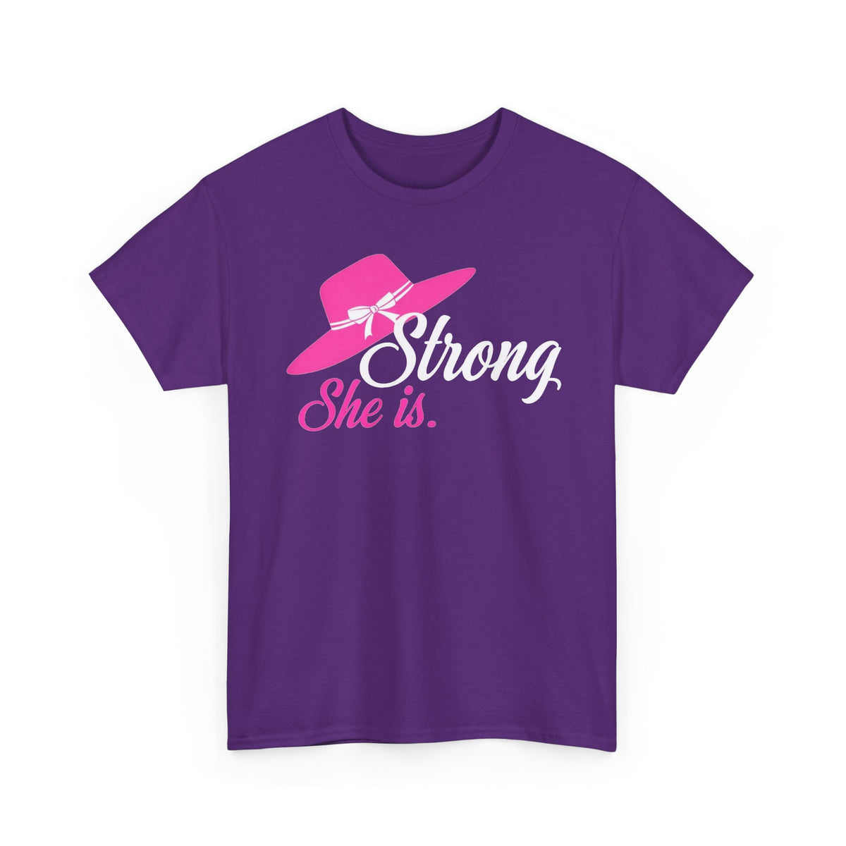 Strong She Is T-Shirt — Pink Hat Feminine Strength Tee
