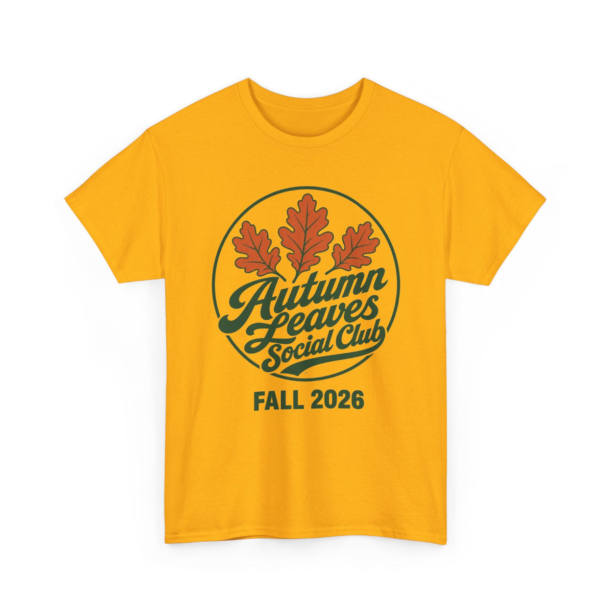 Autumn Leaves Social Club Tee — Fall 2026 Vintage Leaf Graphic T-Shirt