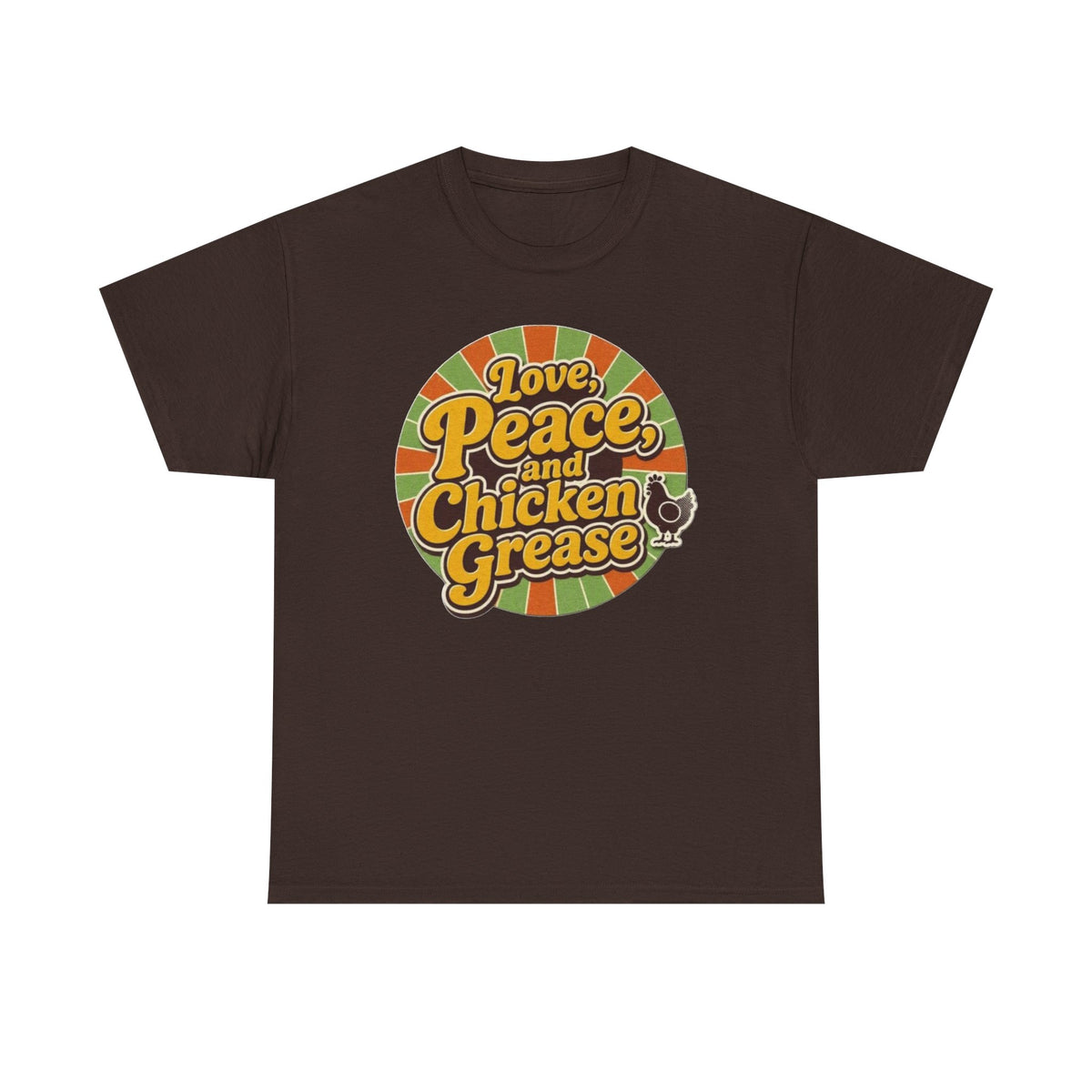 Love, Peace and Chicken Grease Retro T-Shirt