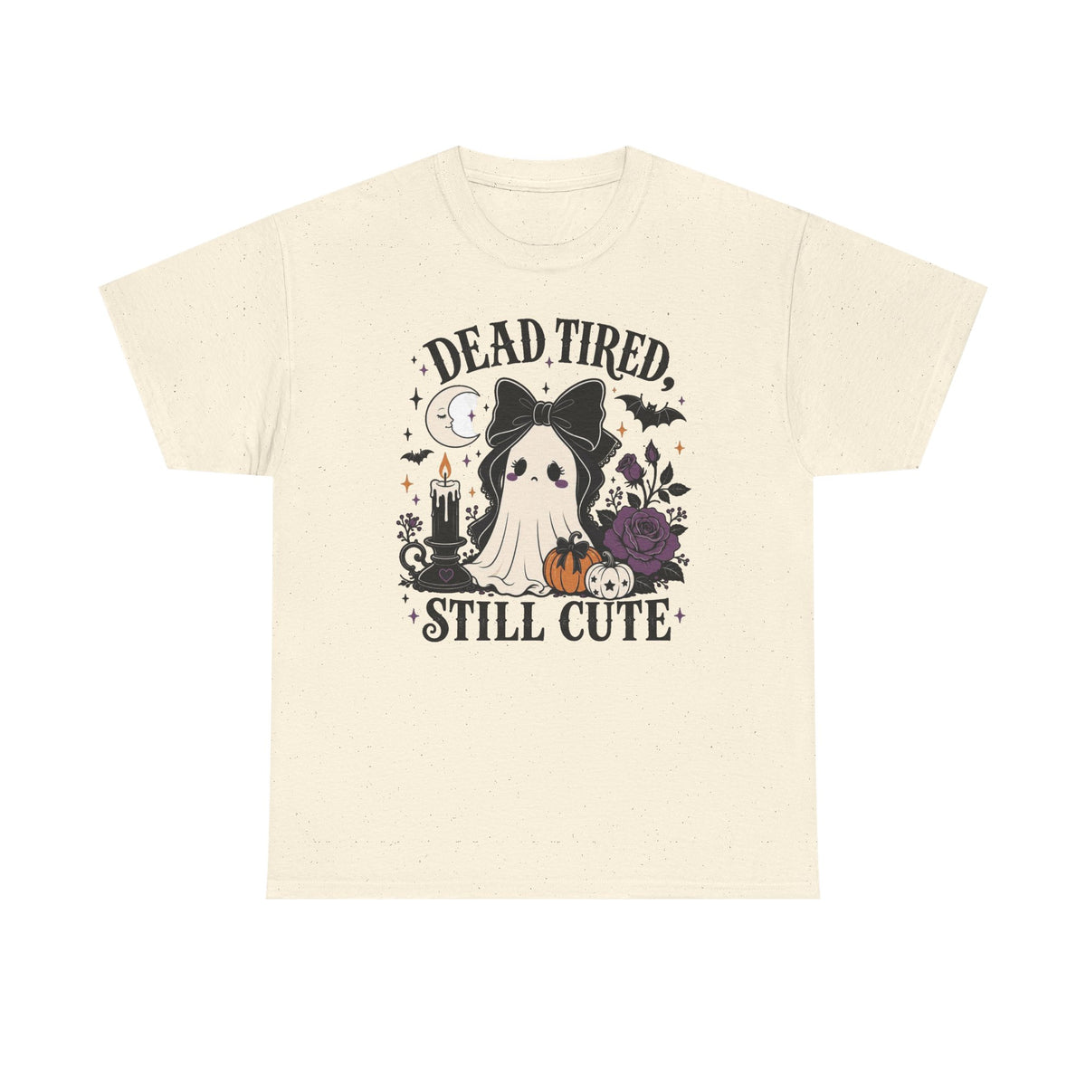 Dead, Tired, Still Cute Ghost Dog T-Shirt — Halloween Cute Gothic Tee