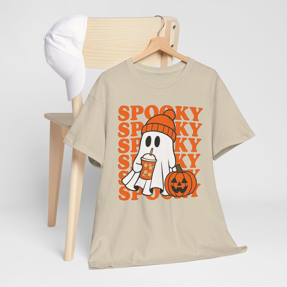 Spooky Ghost Pumpkin Tee — Halloween Graphic T-Shirt