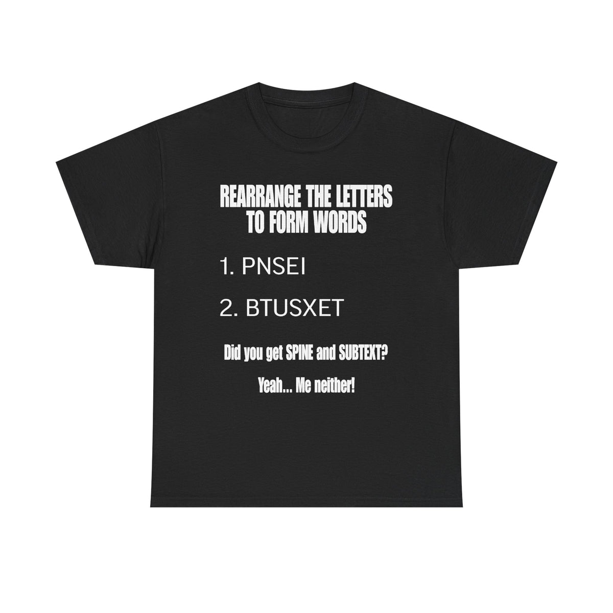Funny Word Puzzle T-Shirt — "Rearrange the Letters" Brain Teaser Tee