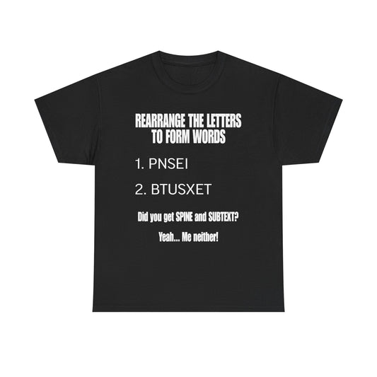Funny Word Puzzle T-Shirt — "Rearrange the Letters" Brain Teaser Tee