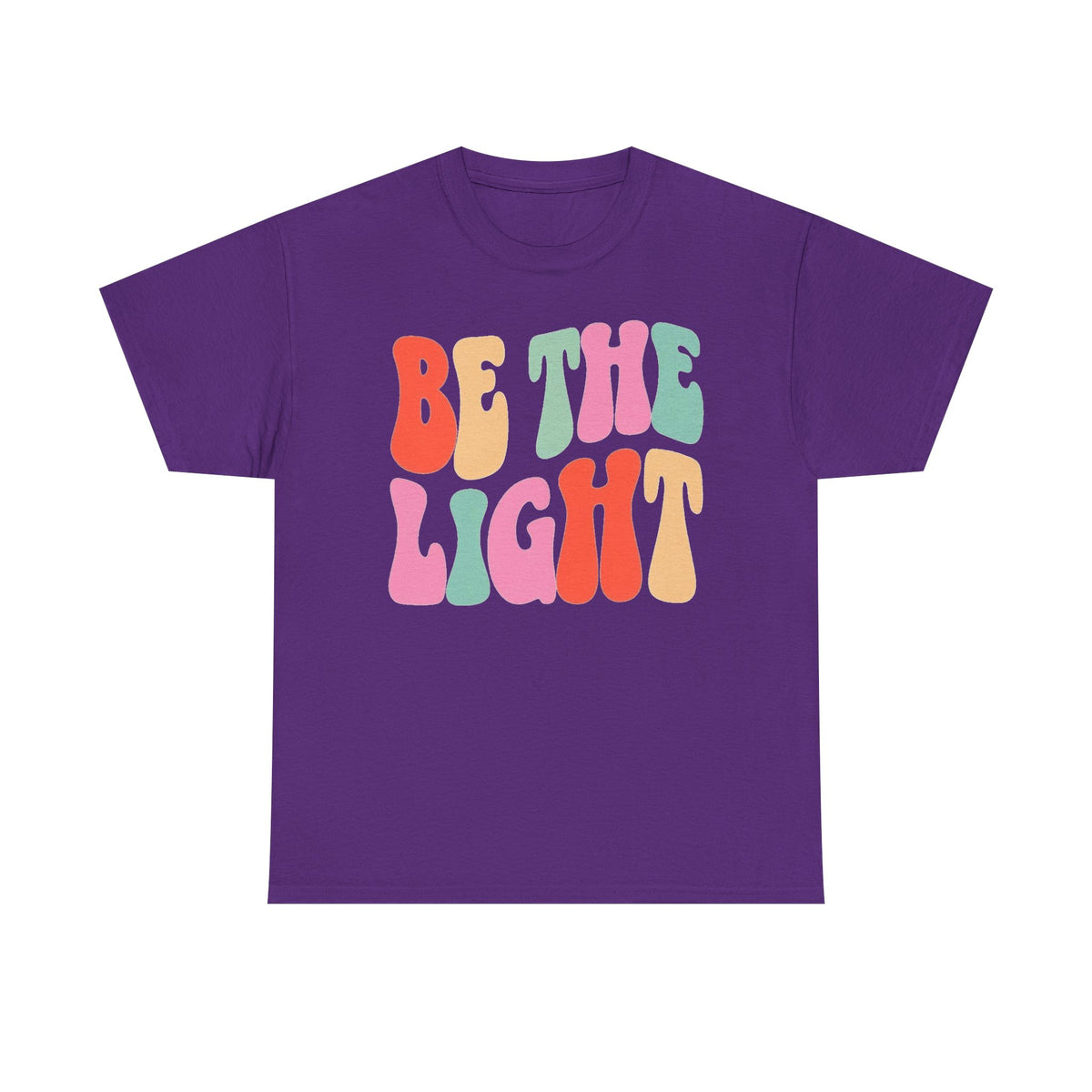 Be The Light T-Shirt — Retro Colorful Positive Message Tee