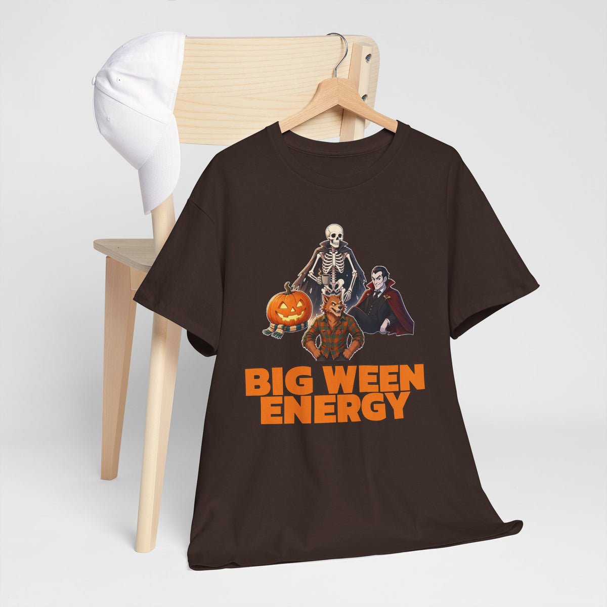 Big Ween Energy Halloween T‑Shirt — Skeleton, Pumpkin & Vampire Graphic Tee