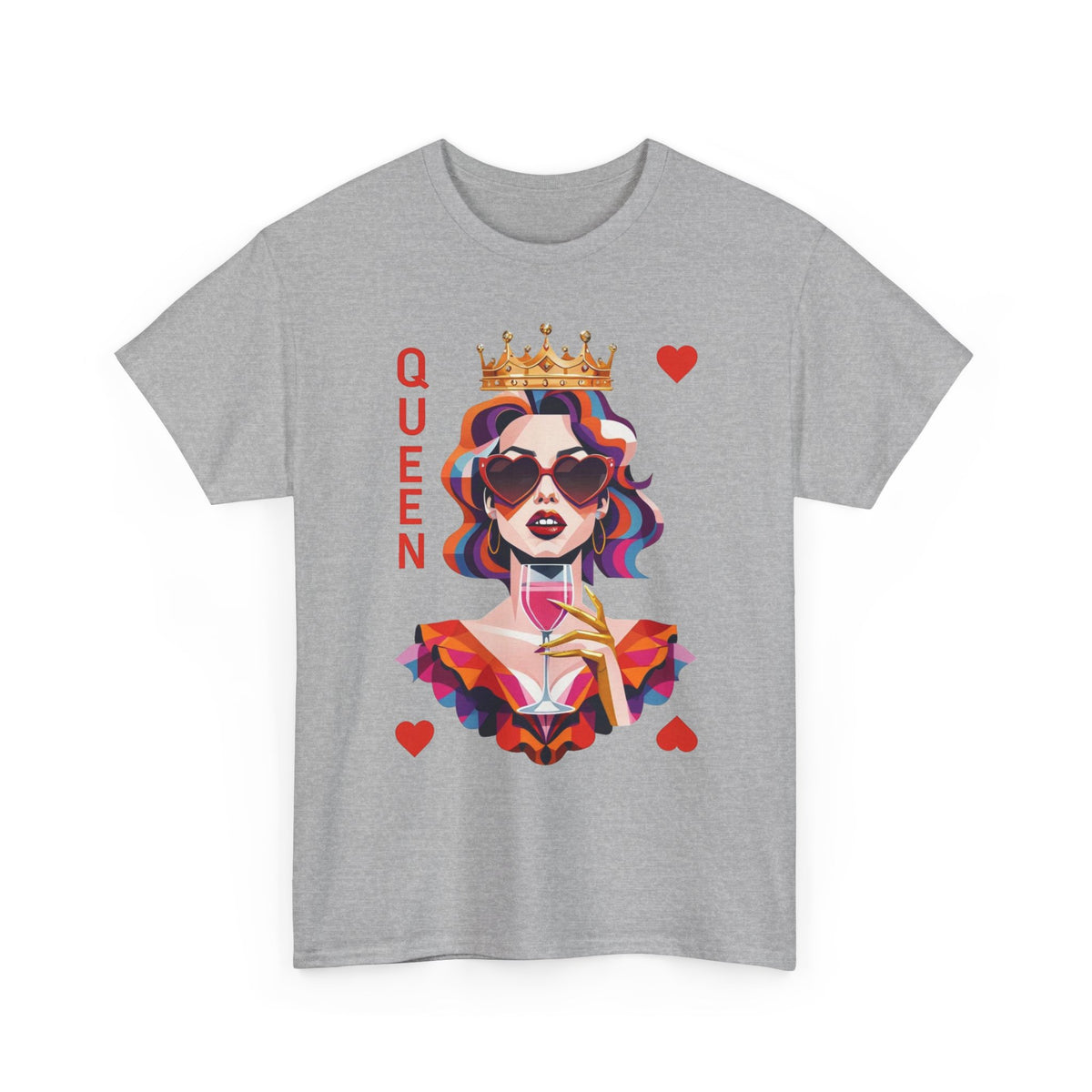 Queen Pop Art T-Shirt — Crowned Woman Graphic Tee