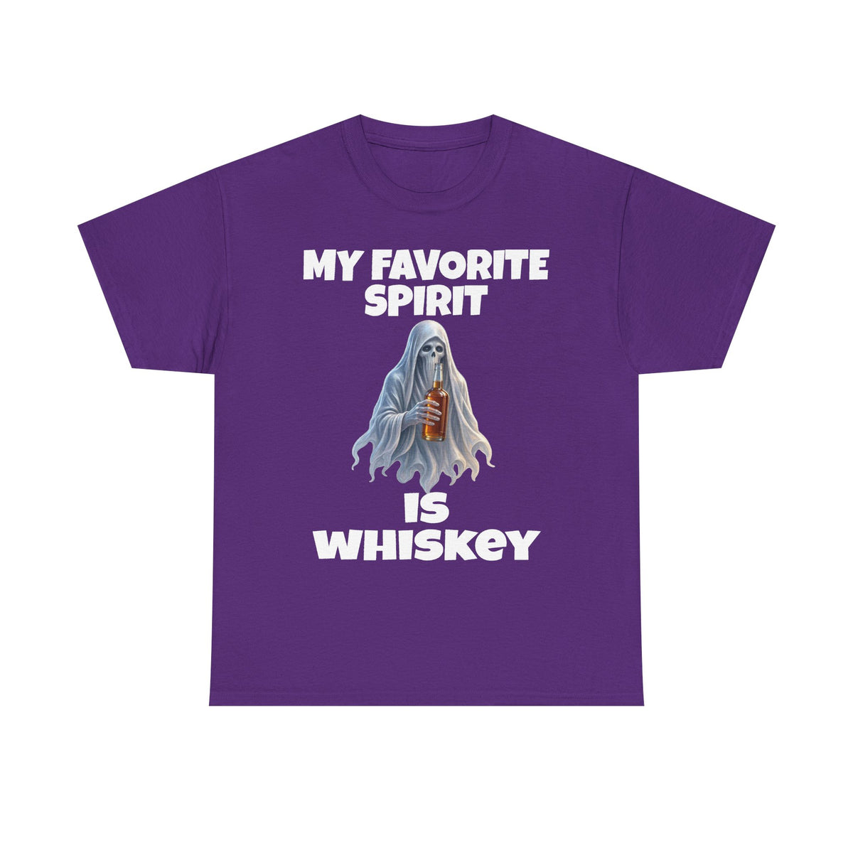 Halloween Whiskey Spirit T‑Shirt – 'My Favorite Spirit Is Whiskey' Ghost Graphic Tee