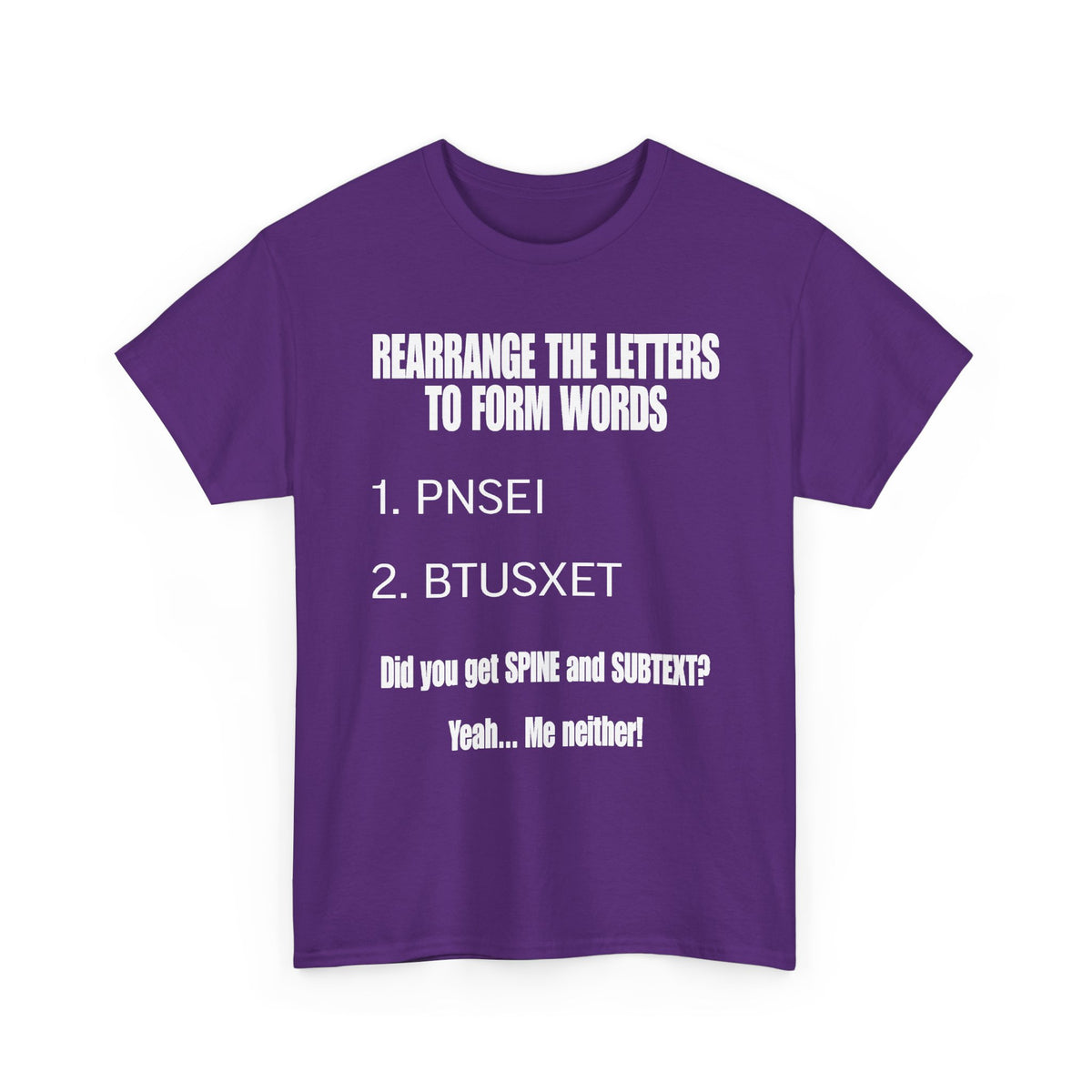 Funny Word Puzzle T-Shirt — "Rearrange the Letters" Brain Teaser Tee