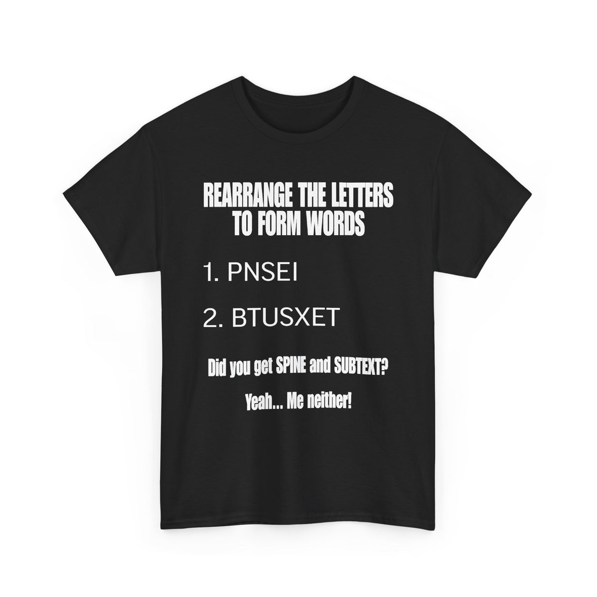 Funny Word Puzzle T-Shirt — "Rearrange the Letters" Brain Teaser Tee