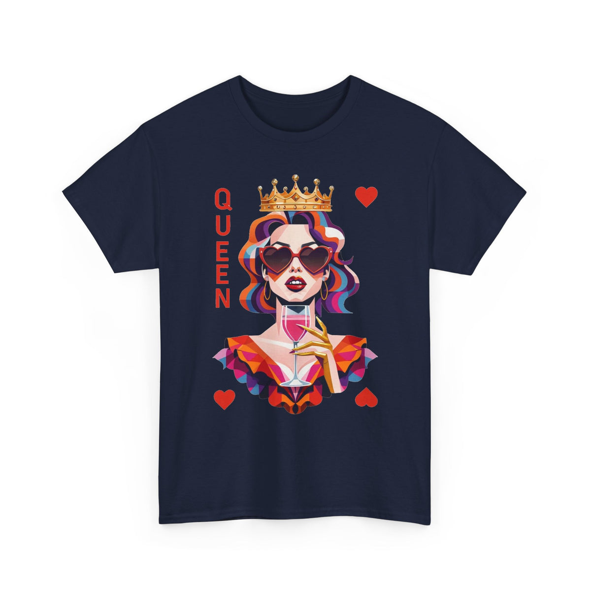 Queen Pop Art T-Shirt — Crowned Woman Graphic Tee