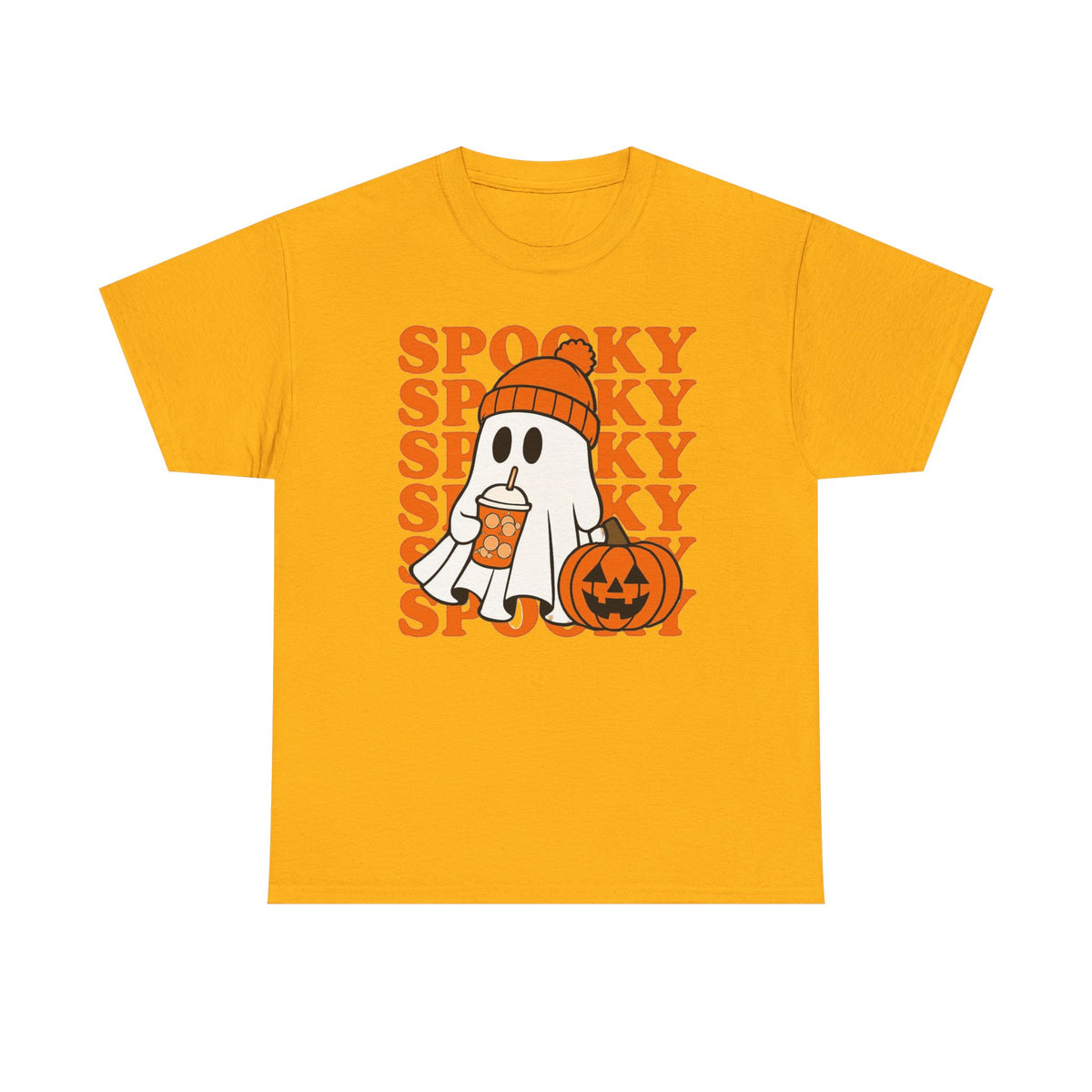 Spooky Ghost Pumpkin Tee — Halloween Graphic T-Shirt