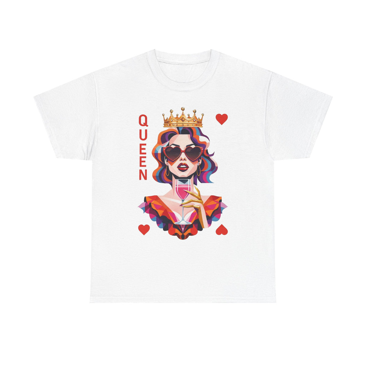 Queen Pop Art T-Shirt — Crowned Woman Graphic Tee