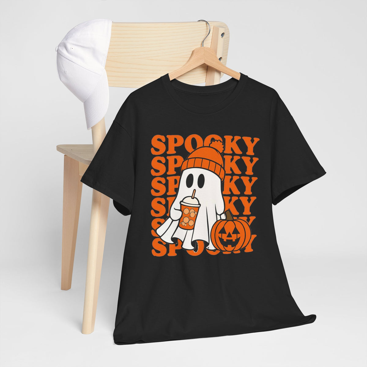 Spooky Ghost Pumpkin Tee — Halloween Graphic T-Shirt
