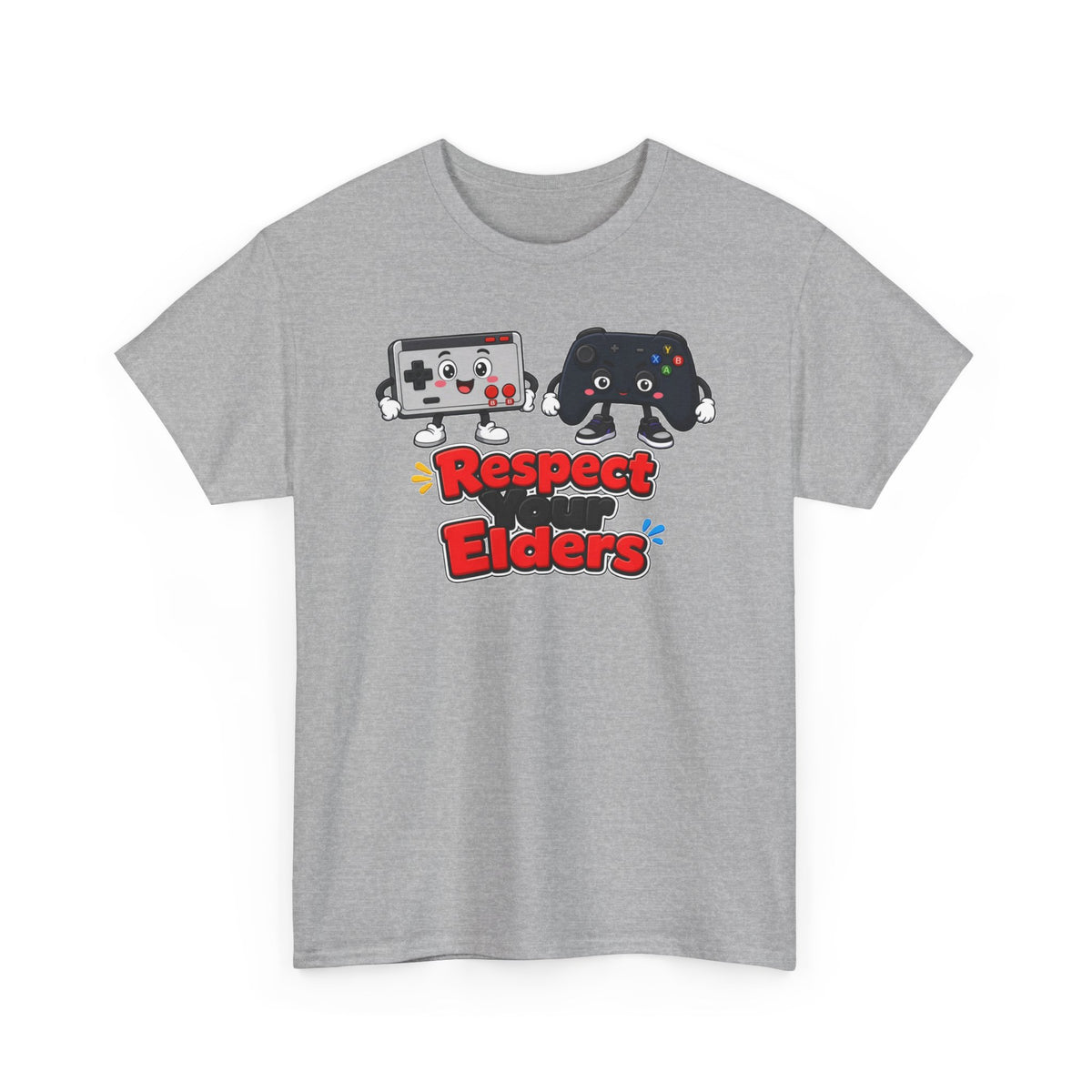 Respect Elders T-Shirt — Cute Retro Game Controllers Design