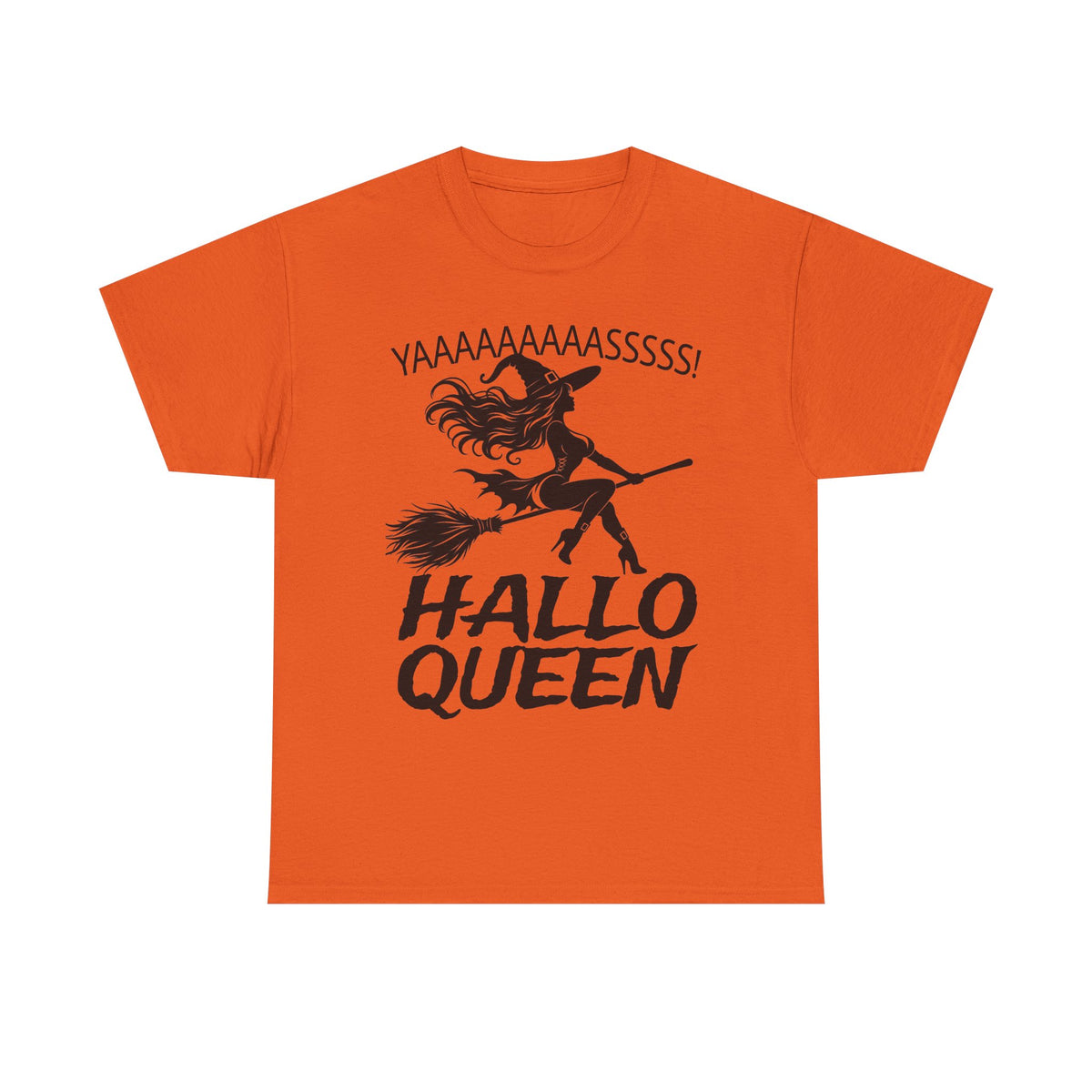 Hallo Queen Witch T‑Shirt — "YAAAAASSSSS!" Halloween Graphic Tee
