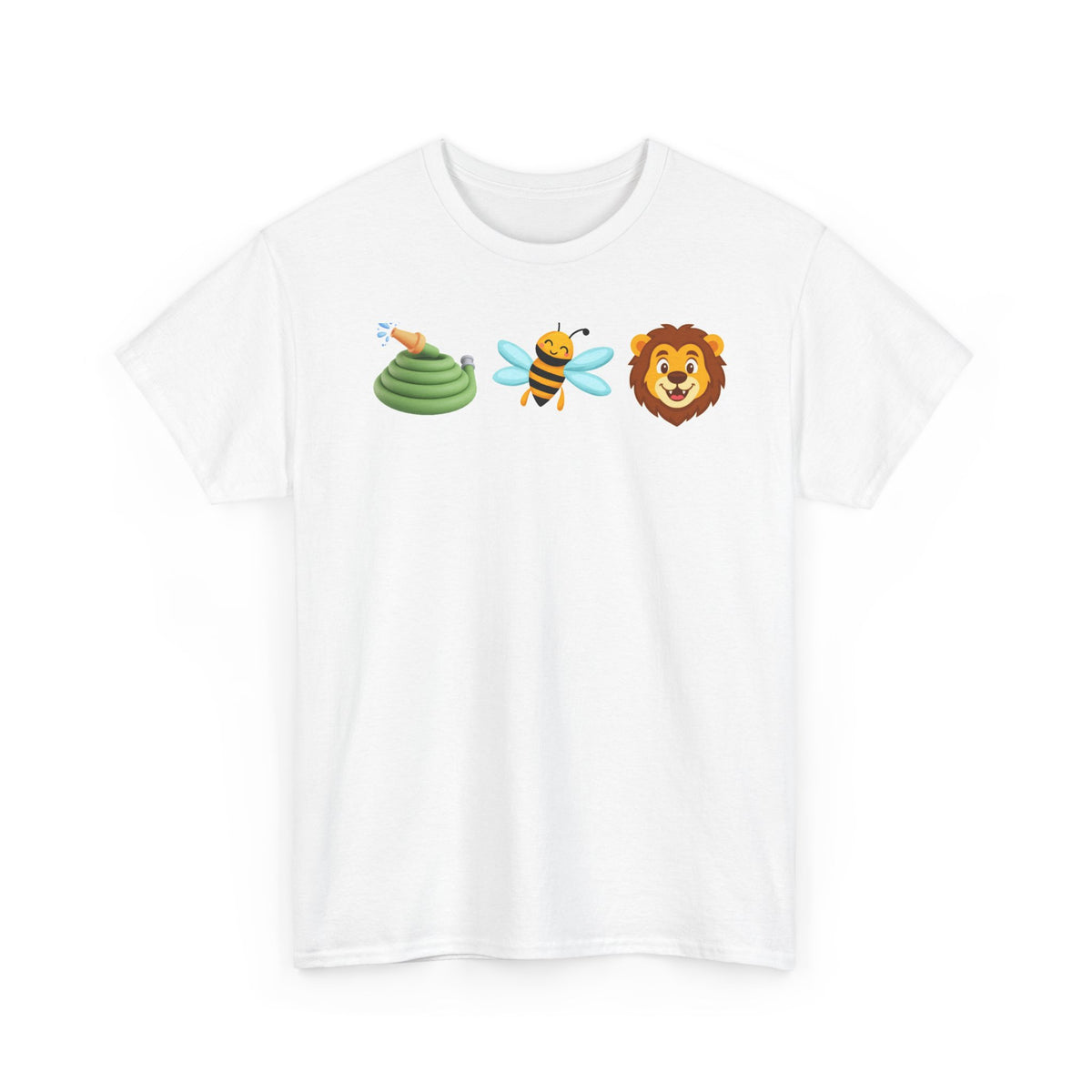 Emoji Safari Tee — Snake, Bee & Lion Graphic T-Shirt