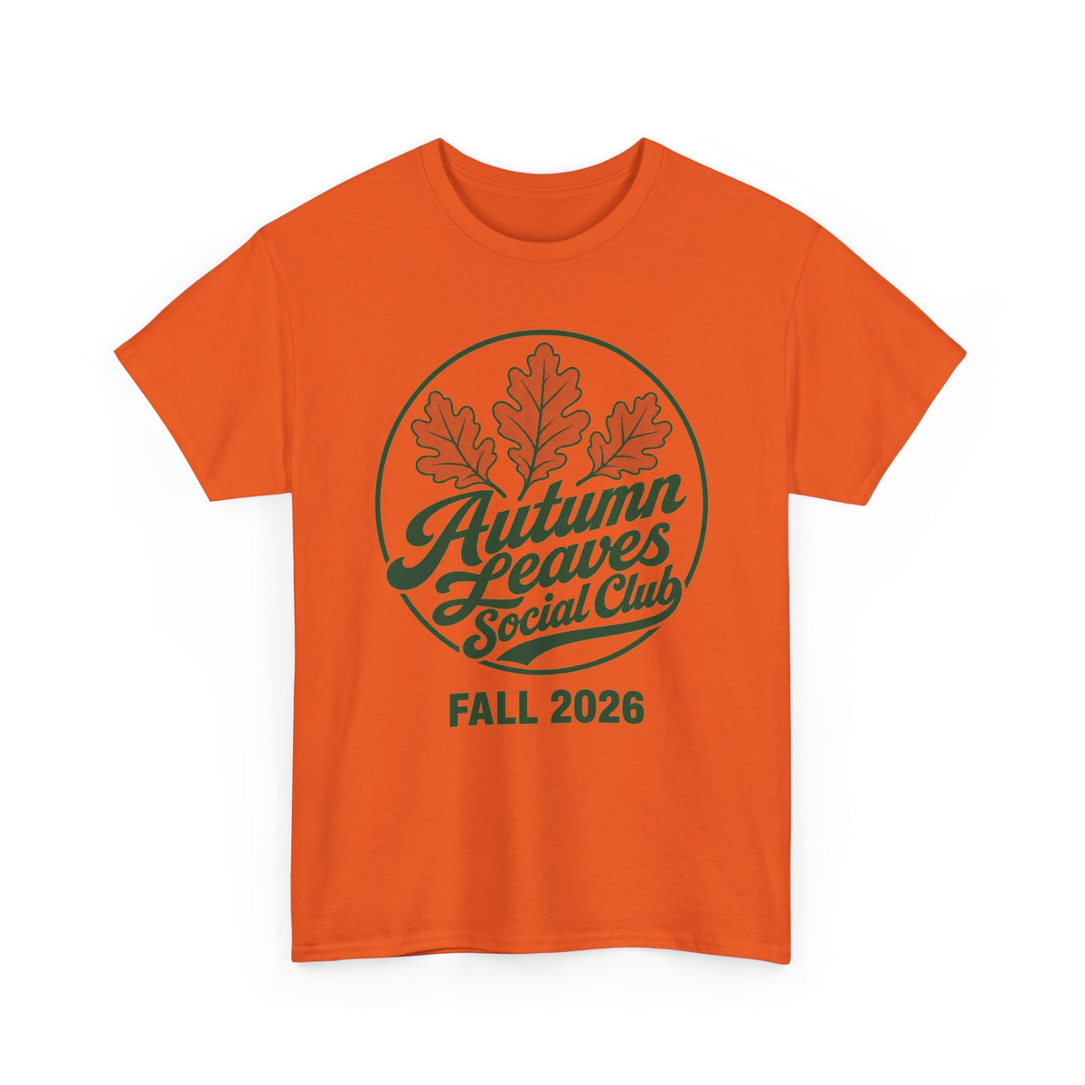 Autumn Leaves Social Club Tee — Fall 2026 Vintage Leaf Graphic T-Shirt