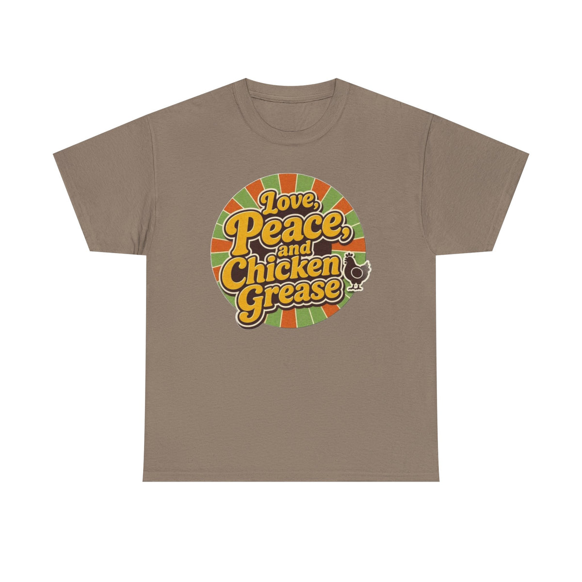 Love, Peace and Chicken Grease Retro T-Shirt