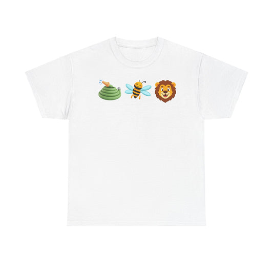 Emoji Safari Tee — Snake, Bee & Lion Graphic T-Shirt