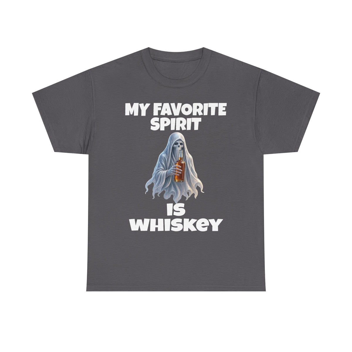 Halloween Whiskey Spirit T‑Shirt – 'My Favorite Spirit Is Whiskey' Ghost Graphic Tee