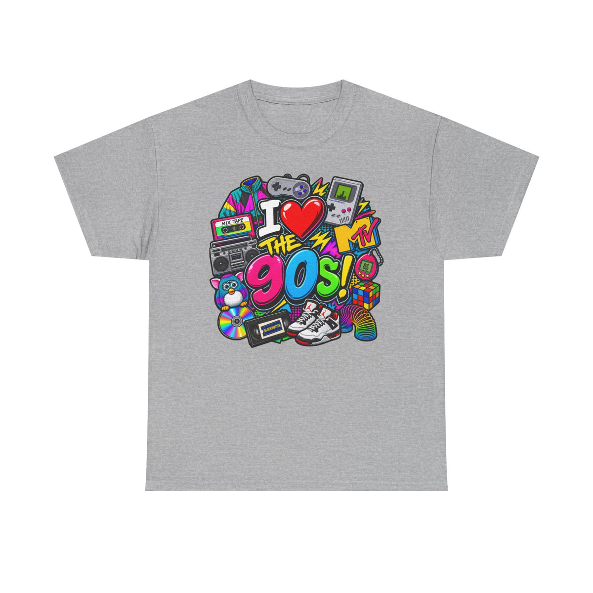 90s Retro Tee - "I  The 90s" Vintage Nostalgia Graphic Shirt