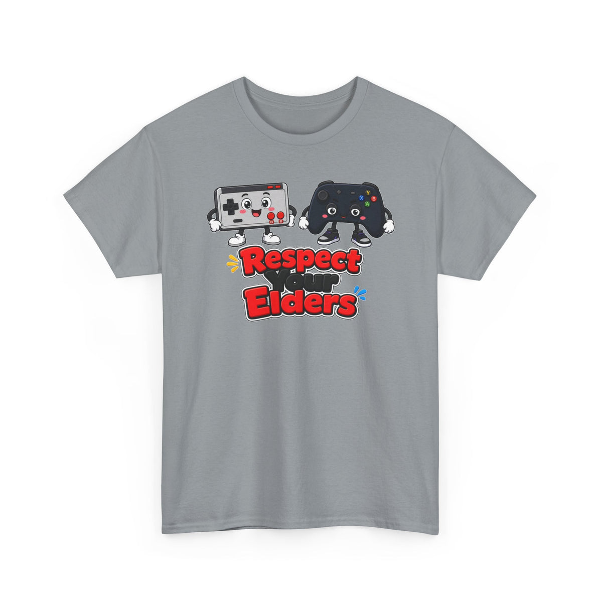 Respect Elders T-Shirt — Cute Retro Game Controllers Design