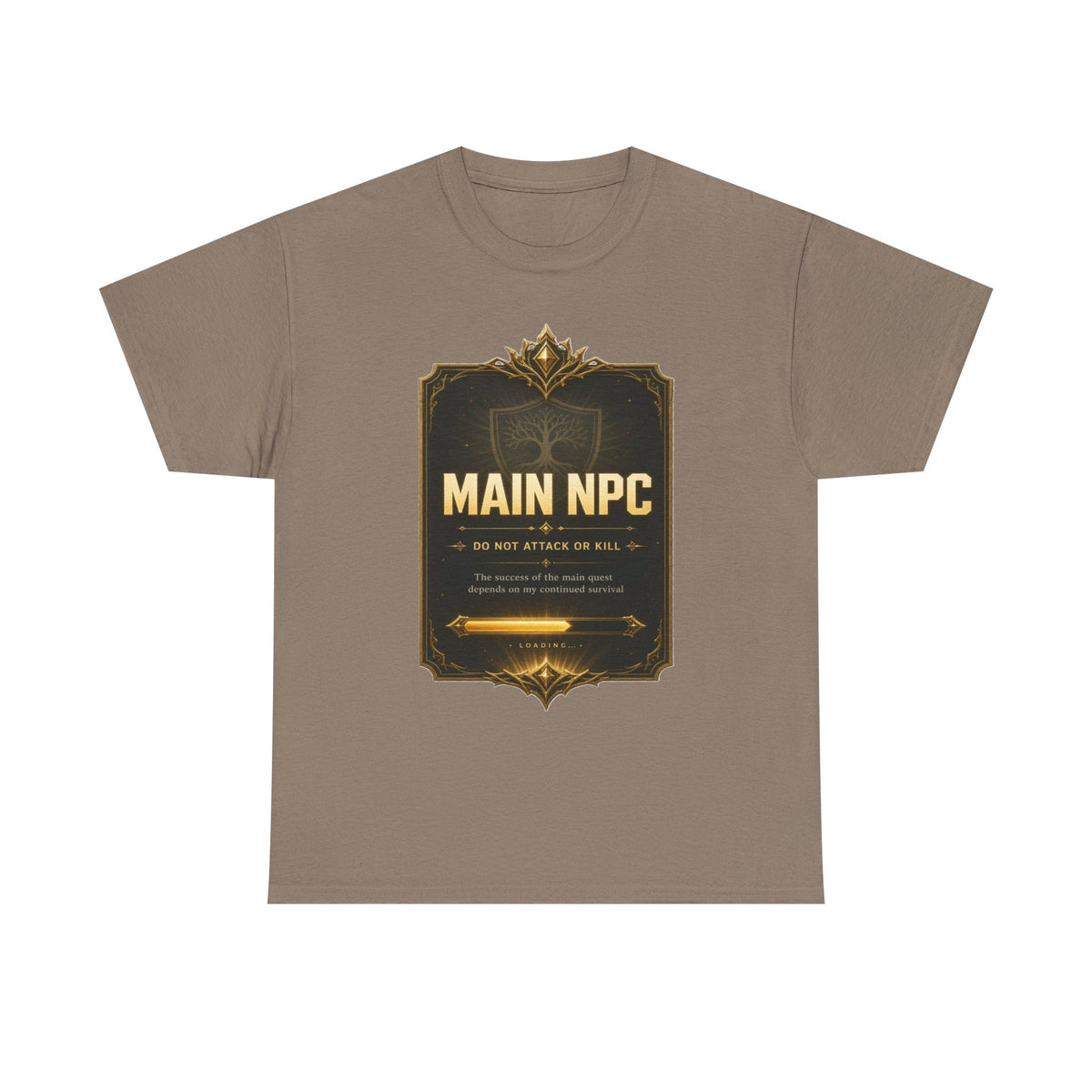Main NPC T-Shirt — Retro RPG Gaming Tee ("Do Not Attack or Kill")
