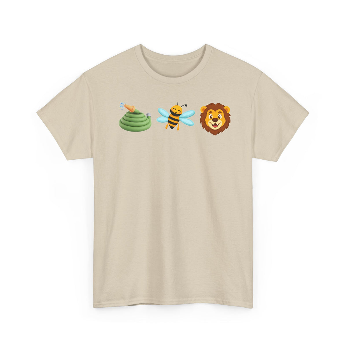 Emoji Safari Tee — Snake, Bee & Lion Graphic T-Shirt